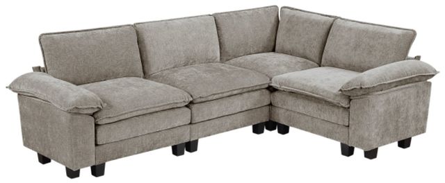 Homelegance® Dublin 4-Piece Dark Pewter Modular Sectional-0
