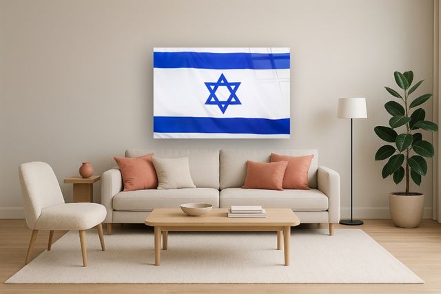 Classy Living Israel Flag Wall Art-1