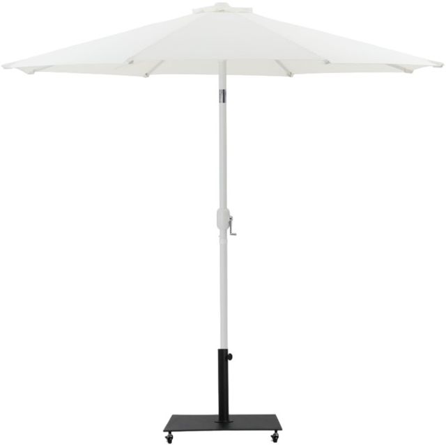 Meridian Furniture Fiji Black/Matte White/White Aluminum Outdoor Patio Umbrella and Base-0