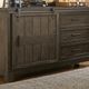 Liberty Furniture Thornwood Hills Rock Beaten Gray Barn Door Youth Dresser and Mirror-3