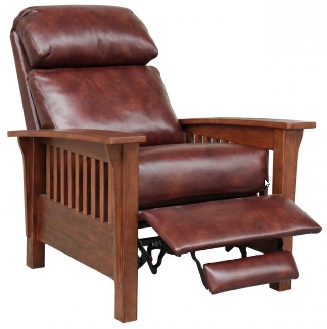 BarcaLounger® Mission Wenlock Fudge Leather Manual Recliner-1