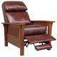 BarcaLounger® Mission Wenlock Fudge Leather Manual Recliner-1