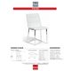 Korson Furniture Paige Set of 2 White/Chrome Tufted Side Chairs-2
