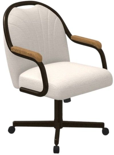 Chromcraft Customizable Medina Swivel Tilt Caster Casual Dining Chair-4