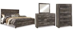 Signature Design by Ashley® Wynnlow 4-Piece Gray King Panel Bed Set