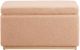 Linon Sunny Tan Brown Rectangle Ottoman-2