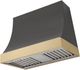 AGA Marquee 36" Slate Wall Mounted Range Hood with Brushed Brass Trim-0