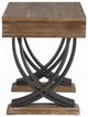 ACME Furniture Pellio Antique Oak End Table with Black Base-3