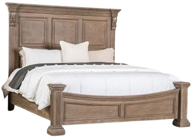 Furniture of America® Seven Oaks Weathered Oak Queen Bed-0