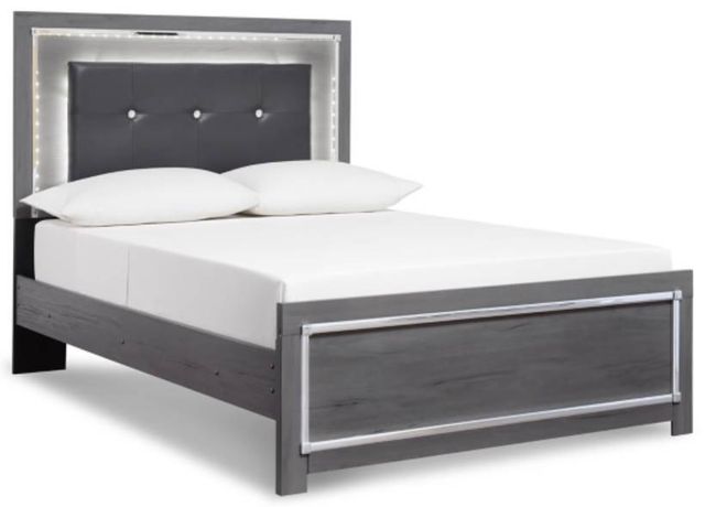 Signature Design by Ashley® Lodanna 4-Piece Gray Queen Panel Bed Set-1