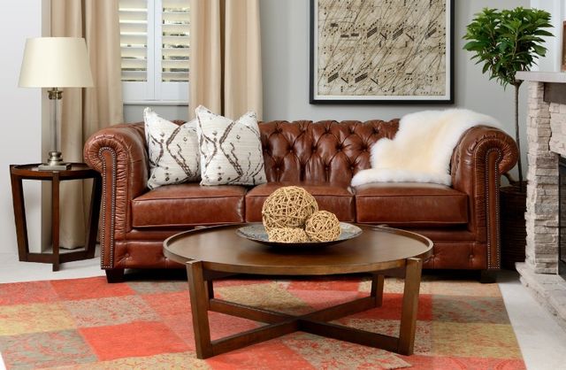 Decor-Rest® Furniture LTD Customizable 3230 Leather 89'' Sofa-3
