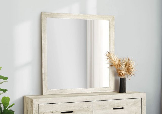 Monarch Specialties Inc. Bleached Oak Wall Mirror -2