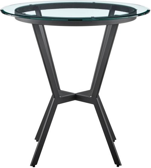 Armen Living Naomi and Lorin 5-Piece Black/Clear/Gray Counter Dining Set-2