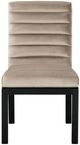 Meridian Furniture Evelyn Taupe/Black Velvet Upholstered Side Chair-1