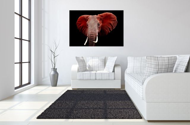 Classy Art Red 40 x 60 Floating Tempered Glass with Foil-3