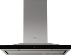 Elica Techne Series Maggiore 36" Stainless Steel Island Range Hood with Black Glass Trim