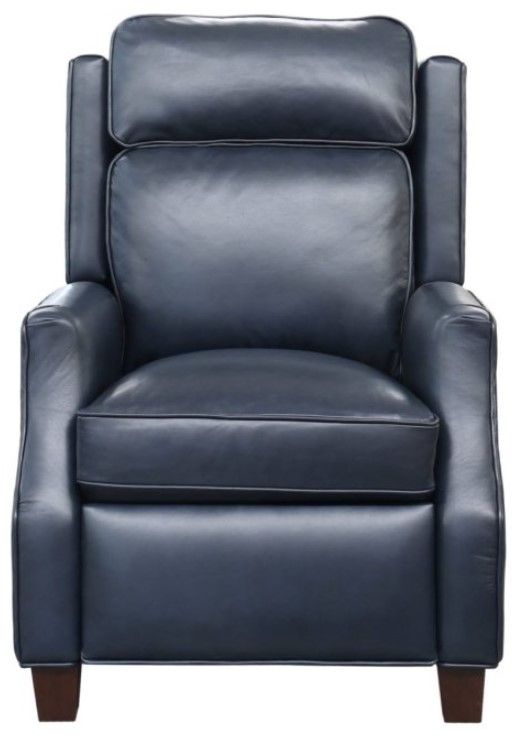 BarcaLounger® Nixon Shoreham Blue Leather Manual Recliner-3