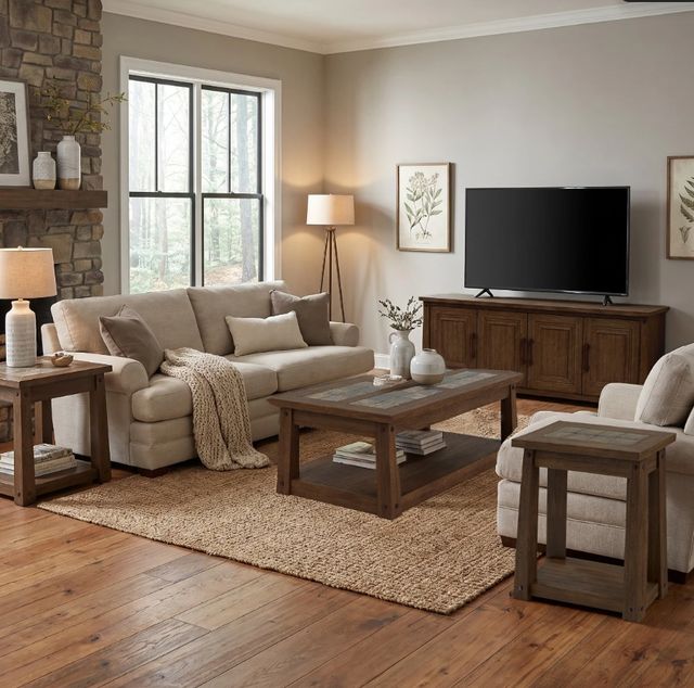Riverside Furniture Lakepoint Oxford Oak Cocktail Table-1