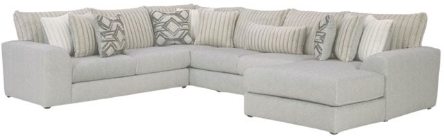 Albany Industries 3-Piece Mondo Silver Right-Arm Facing Chaise Sectional-0