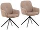 Dovetail Furniture Ravena 2-Piece Black/Sand Dining Chair Set-0