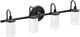 Moen® Belfield™ Matte Black Four Globe Bath Light-0