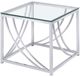 Coaster® Lille 2-Piece Tempered Glass Top Occasional Table with Chrome Base Set-3
