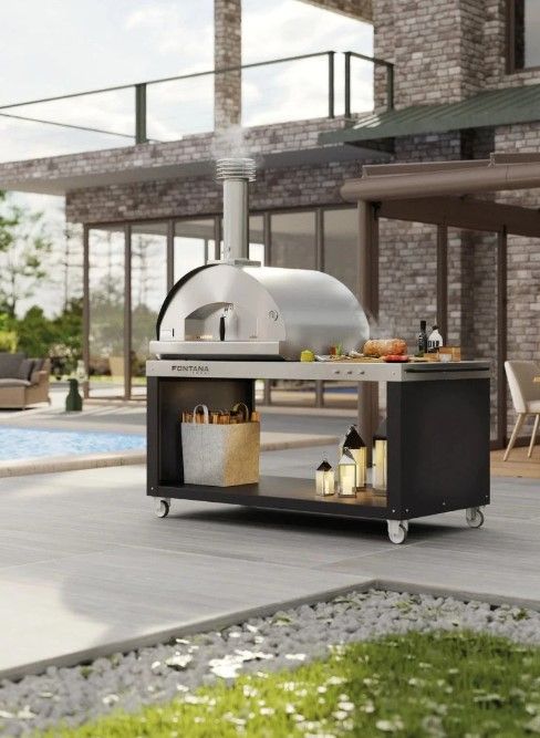 Fontana Forni Napoli 31" Stainless Steel Pizza Oven -4