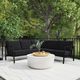 Linon Alora Black Aluminum/Fabric Outdoor Sectional-1