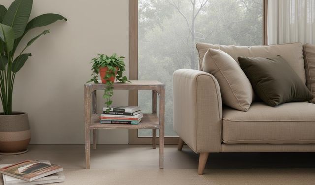 Nest Home Collections Morgan Natural Gray Corner Table-1