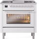Ilve® Professional Plus II 36" White Pro Style Dual Fuel Range-1