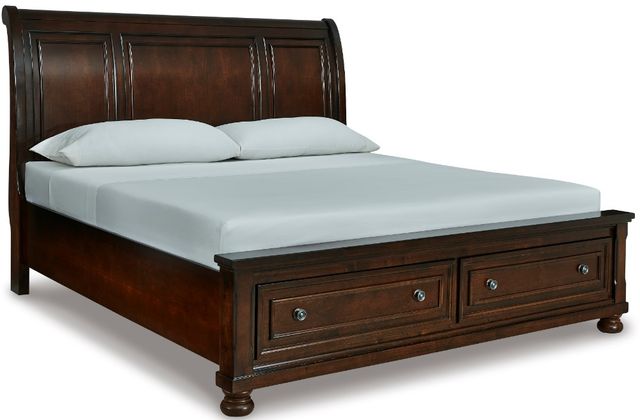 Millennium® by Ashley Porter 4-Piece Rustic Brown Queen Sleigh Bed Set-1