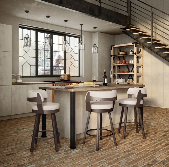 Amisco Customizable Russell Swivel Bar Stool-2
