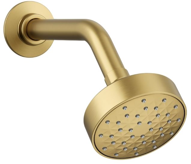 KOHLER® Awaken® G90 Vibrant Brushed Moderne Brass 1.75 GPM Single-Function Showerhead-0