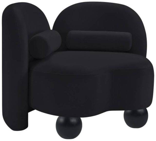 Meridian Furniture Daphne Black Velvet Accent Chair-0