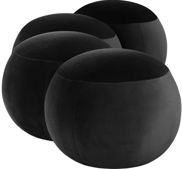 Meridian Furniture Apollo Black 65" Velvet Upholstered Bench-1