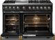 Viking® 5 Series 48" Onyx Pro Style Dual Fuel (LP) Range with Brushed Brass Trim-1