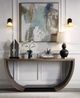 ACME Furniture Maceo Black Top Console Table with Gold Base-1