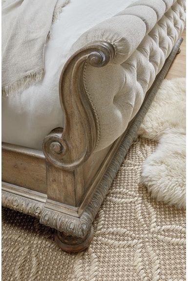 Hooker® Furniture Castella Antique Slate/Natural Tan King Sleigh Bed-2
