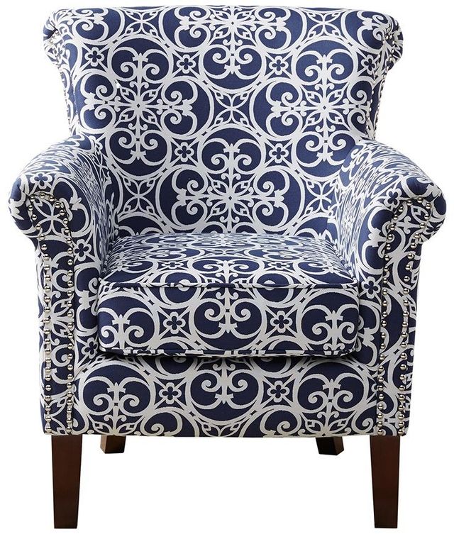 Olliix by Madison Park Navy Brooke Tight Back Club Chair-0