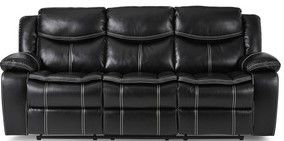 Mazin Furniture Bastrop 2 Piece Black Reclining Sofa & Loveseat Set-1