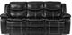 Mazin Furniture Bastrop 2 Piece Black Reclining Sofa & Loveseat Set-1