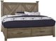 Artisan & Post by Vaughan-Bassett Cool Rustic Stone Gray King Storage Panel Bed-0