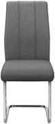 Monarch Specialties Inc. 2-Piece Chrome/Grey Side Chair-1
