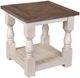 Horizon Home® Bay View Brown End Table with Off-White Base -0
