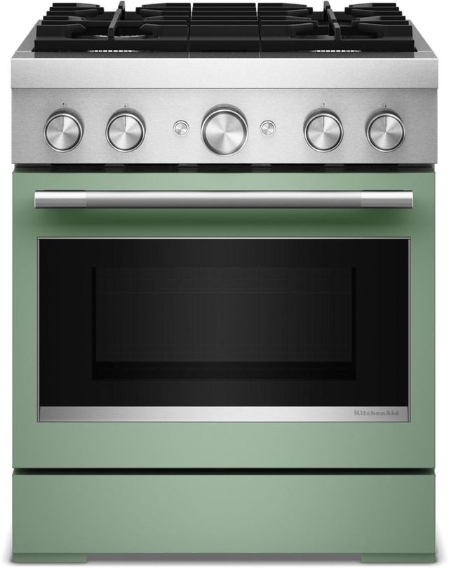 KitchenAid® 30" Cardamom Pro Style Dual Fuel Range with No Preheat Air Fry Mode-0