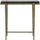Uttermost® Preston Rectangular Glass Top Accent Table with Antique Brass Base-3