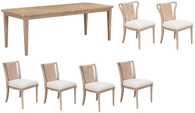 Liberty Furniture Sheridan Pointe 7-Piece Natural/Vintage Natural Alternate Dining Table Set-0