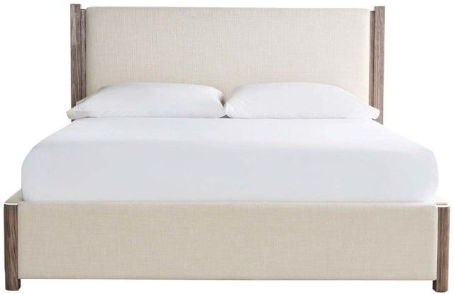 Universal Explore Home™ Dwell Asbury Oatmeal/Boulder King Upholstered Panel Bed-2