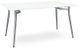 Amisco Customizable Alys 60" White Glass Top with Rectangular Table Base-0