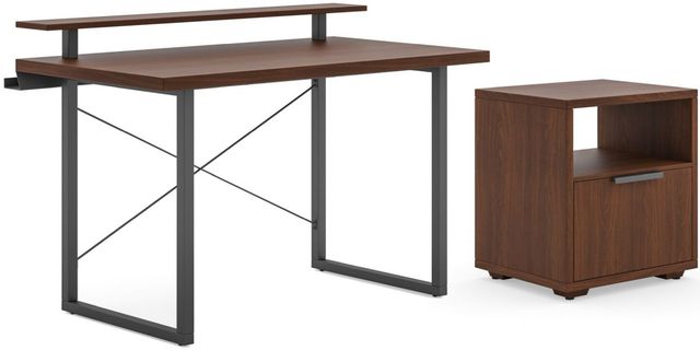 homestyles® Merge Brown Desk, Monitor Stand, and File Cabinet-0